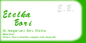 etelka bori business card